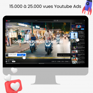 Campagne Youtube Ads - 15.000 à 25.000 vues Youtube Ads